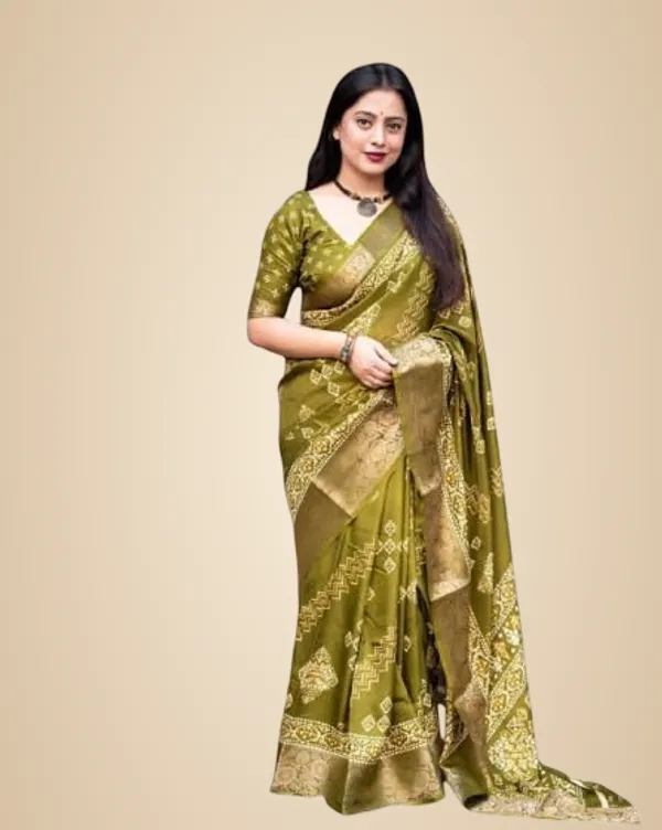Mehendi_Silk_Bandhani_Dola_Silk_Saree_For_Women