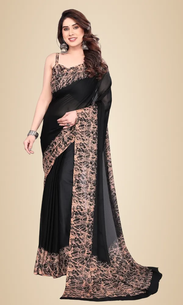 Black_Polyester_Plain_Chiffon_Saree_For_Women