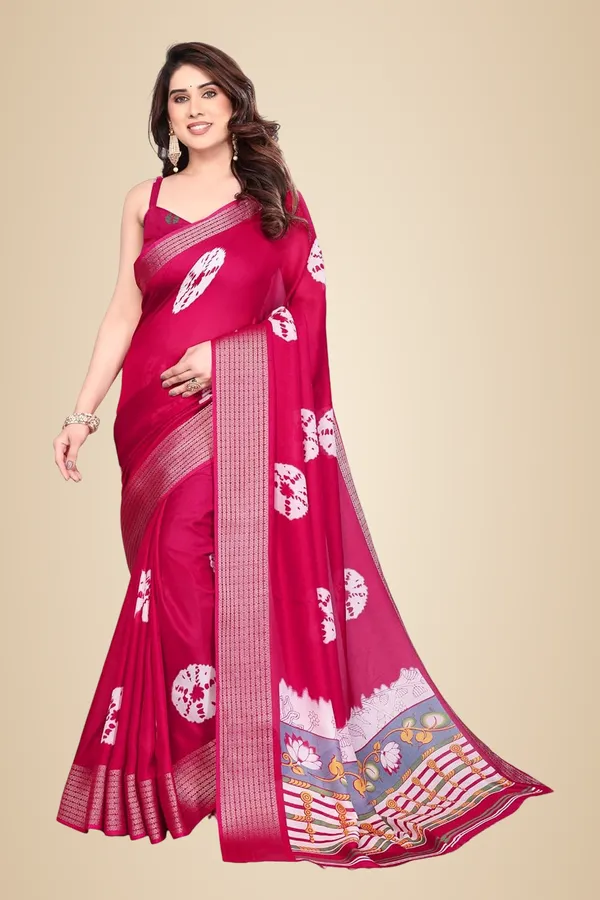 Pink_Silk_Bandhani_Marshmallow_Saree_For_Women