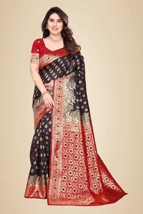Black_Silk_Banarasi_Silk_Saree_For_Women