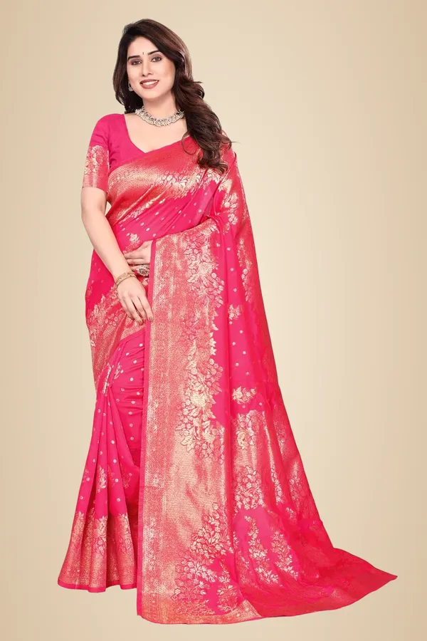 Pink_Silk_Banarasi_Silk_Saree_For_Women