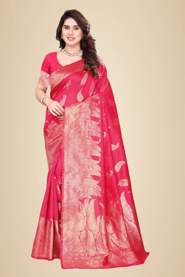 Pink_Silk_Banarasi_Silk_Saree_For_Women