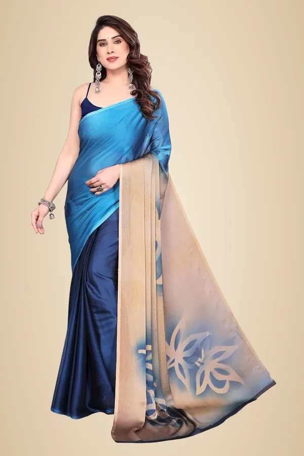 Teal_Blue_Polyester_Printed_Chiffon_Saree_For_Women
