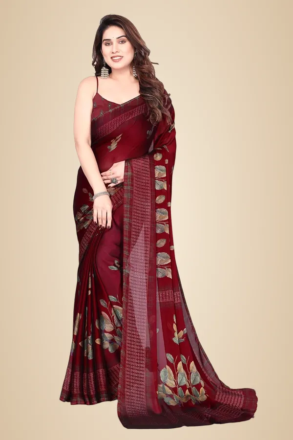 Maroon_Polyester_Printed_Chiffon_Saree_For_Women