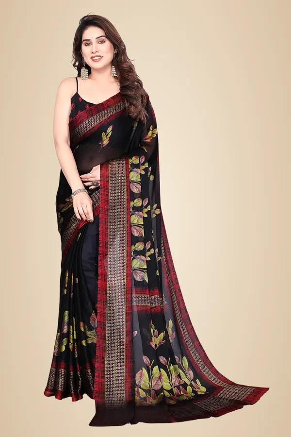 Black_Polyester_Printed_Chiffon_Saree_For_Women