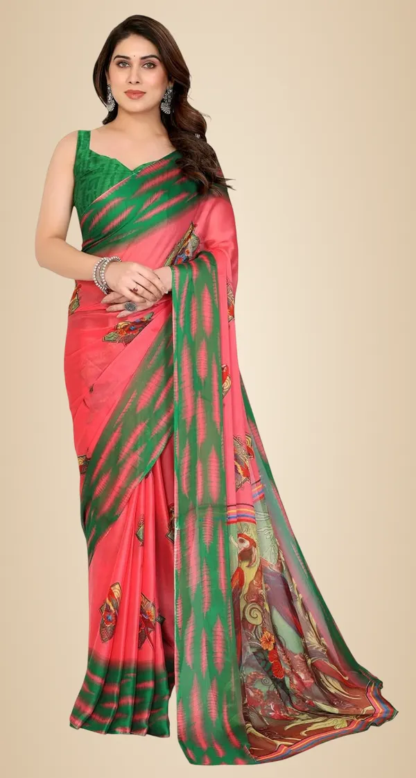 Pink_Polyester_Bandhani_Marshmallow_Saree_For_Women