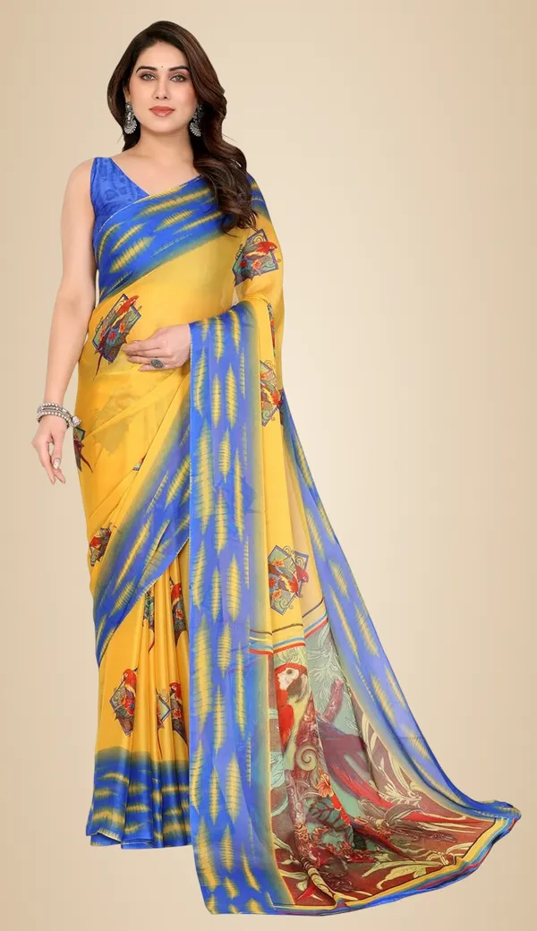 Yellow_Polyester_Bandhani_Dola_Silk_Saree_For_Women