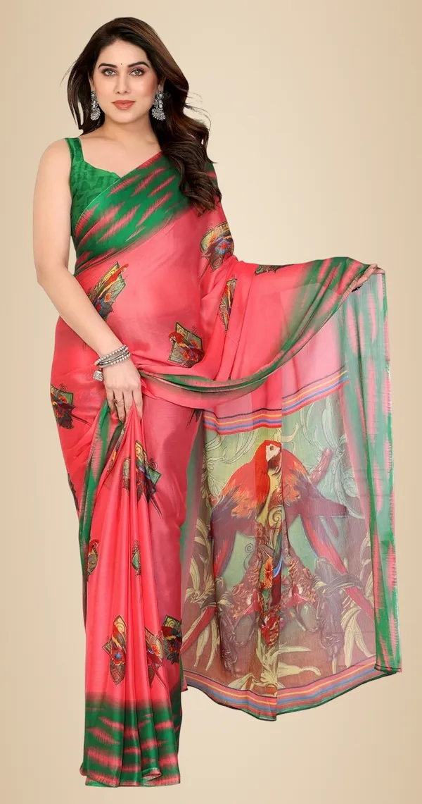 Multicolour_Georgette_Chiffon_Georgette_Saree_For_Women