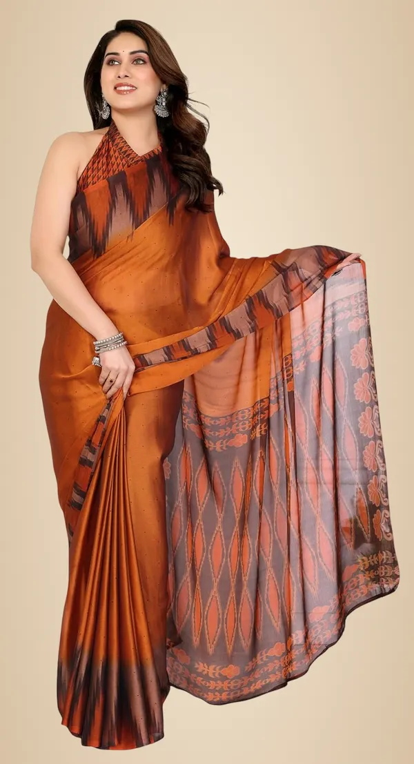 Orange_Chiffon_Printed_Chiffon_Saree_For_Women