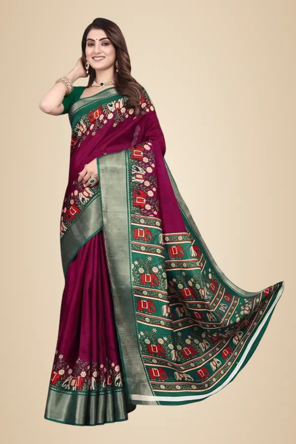 Maroon_Cotton_Silk_Digital_Printed_Saree_For_Women