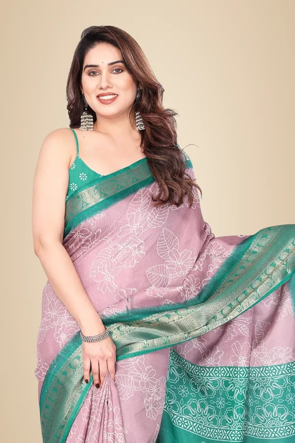 Dusty_Pink_And_Sea_Green_Silk_Bandhani_Marshmallow_Saree_For_Women