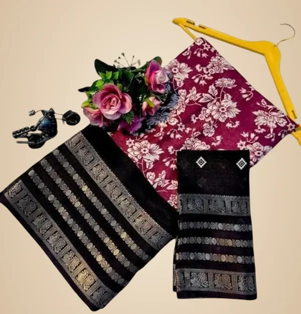 Pink_Cotton_Blend_Printed_Dola_Silk_Saree_For_Women