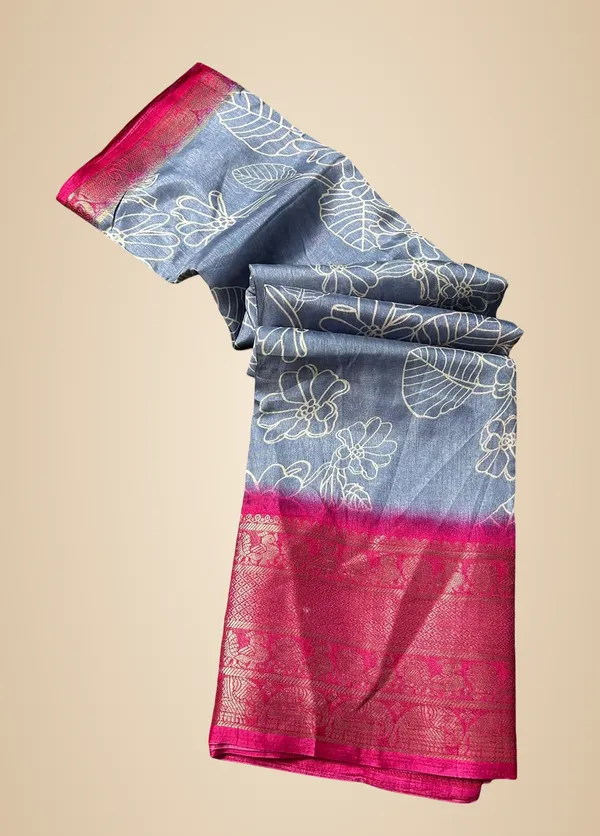 Grey_Melange_Silk_Printed_Dola_Silk_Saree_For_Women