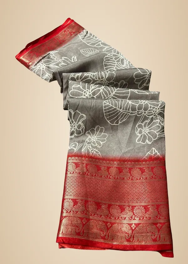 Dusty_Beige_Silk_Printed_Dola_Silk_Saree_For_Women