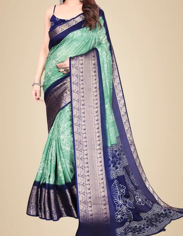Sea_Green_Cotton_Blend_Narayanpet_Cotton_Silk_Saree_For_Women