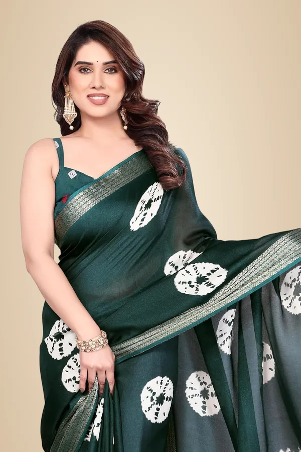 Bottle_Green_Silk_Zari_Chiffon_Saree_For_Women
