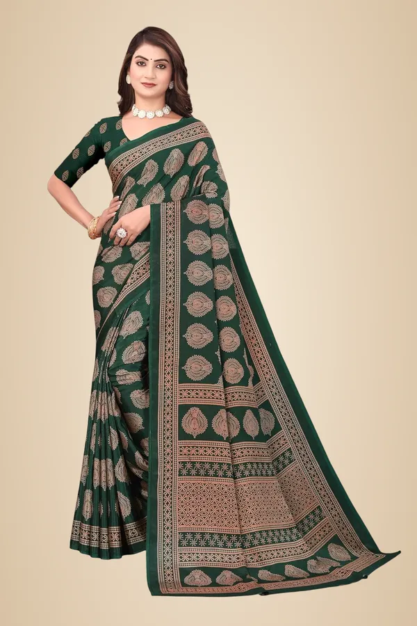 Green_Dola_Silk_Print_Saree_For_Women