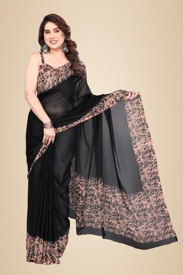 Black_Polyester_Printed_Chiffon_Saree_For_Women