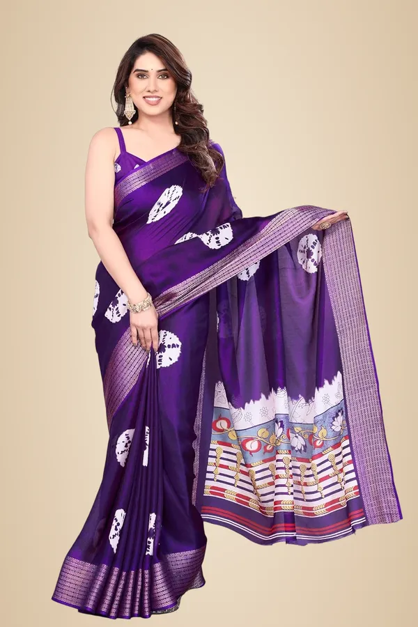 Violet_Silk_Bandhani_Marshmallow_Saree_For_Women