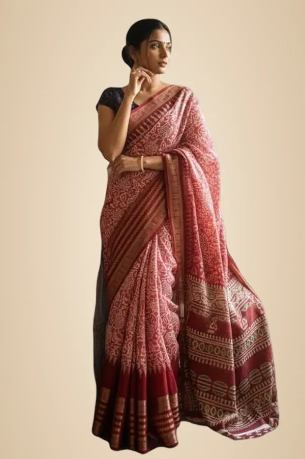 Maroon_Silk_Printed_Dola_Silk_Saree_For_Women