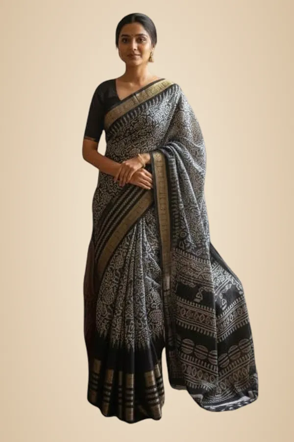 Light_Grey_Silk_Printed_Dola_Silk_Saree_For_Women
