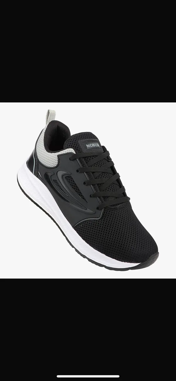 Black_And_White_Air_Mess_Fabrics_Running_Shoes_For_Men
