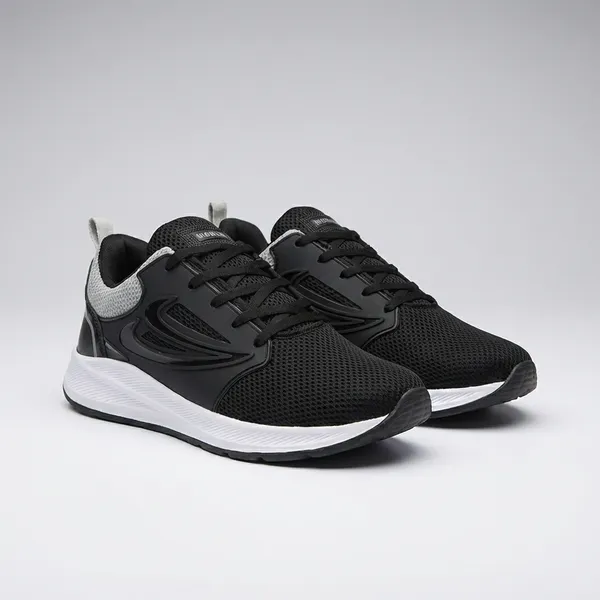 Black_And_White_Air_Mess_Fabrics_Running_Shoes_For_Men