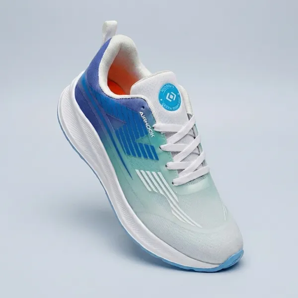 Blue_And_White_Air_Mess_Fabrics_Lace_Up_Running_Shoes_For_Men