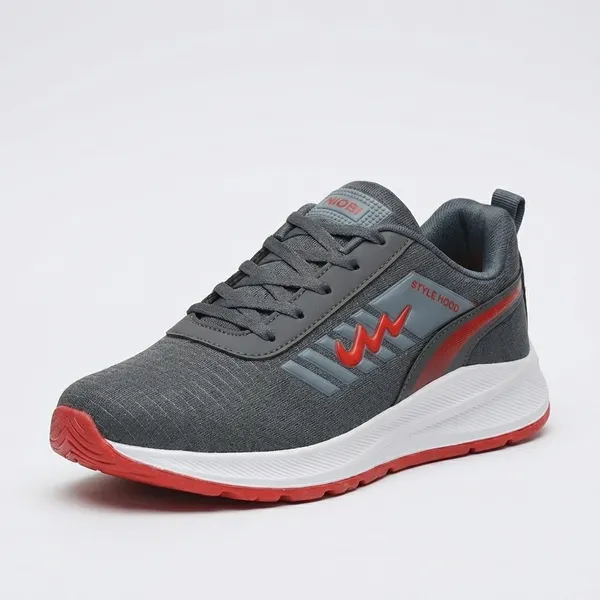 Grey_And_Red_Air_Mess_Fabrics_Lace_Up_Running_Shoes_For_Men