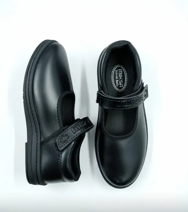 Black_Pvc_Sole_&_Rexine_Heavy_Matty_Shoes_For_Girls