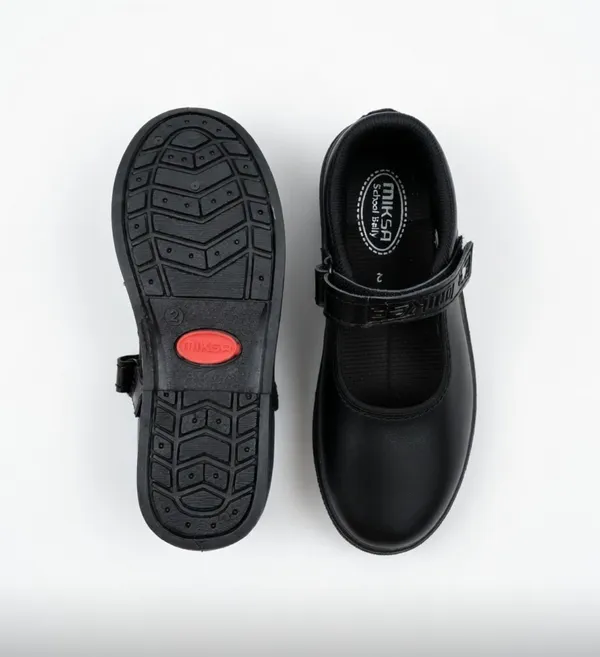 Black_Pvc_Sole_&_Rexine_Heavy_Matty_Shoes_For_Girls