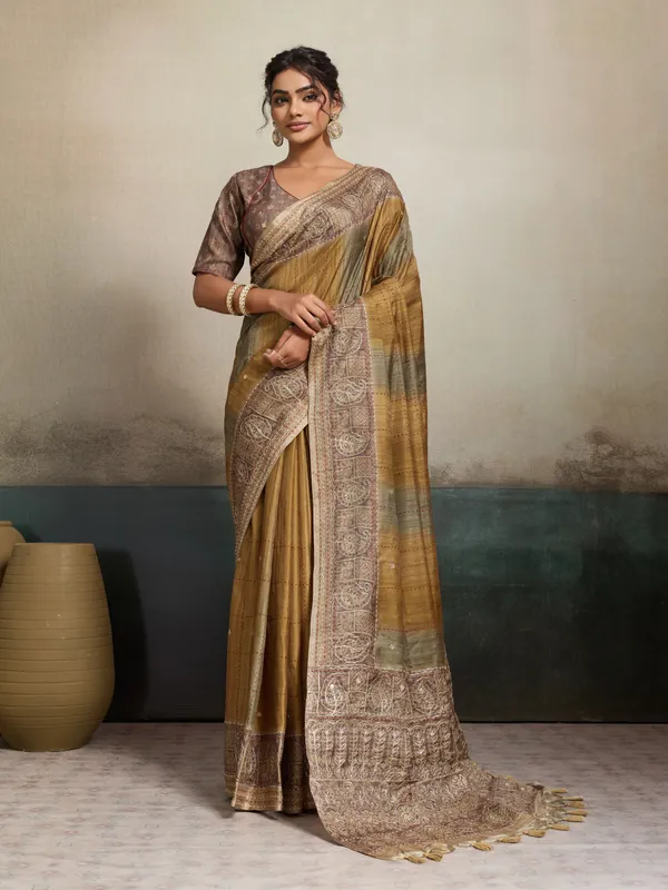 Golden_Yellow_Zari_Border_And_Aari_Embroidered_Pallu_Silk_Saree_For_Women