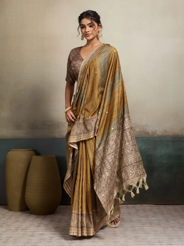 Golden_Yellow_Zari_Border_And_Aari_Embroidered_Pallu_Silk_Saree_For_Women