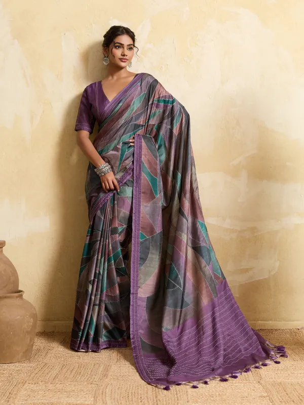 Purple_Abstract_Kantha_Work_Silk_Saree_For_Women