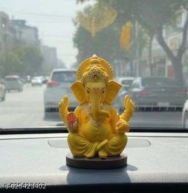 Yellow_Premium_Resin_Lord_Ganesha_Idol_For_Car_Dashboard_Home_Or_Office_|_13_Cm
