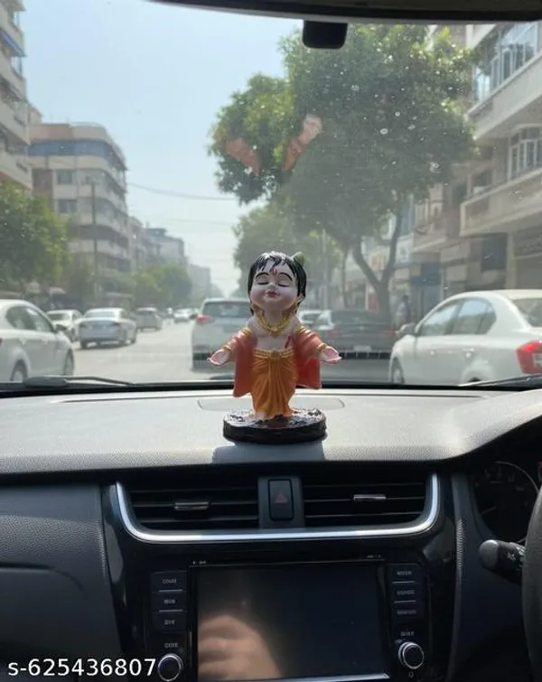 Orange_Premium_Resin_Dashboard_Figurine_Baby_Krishna_|_13_Cm