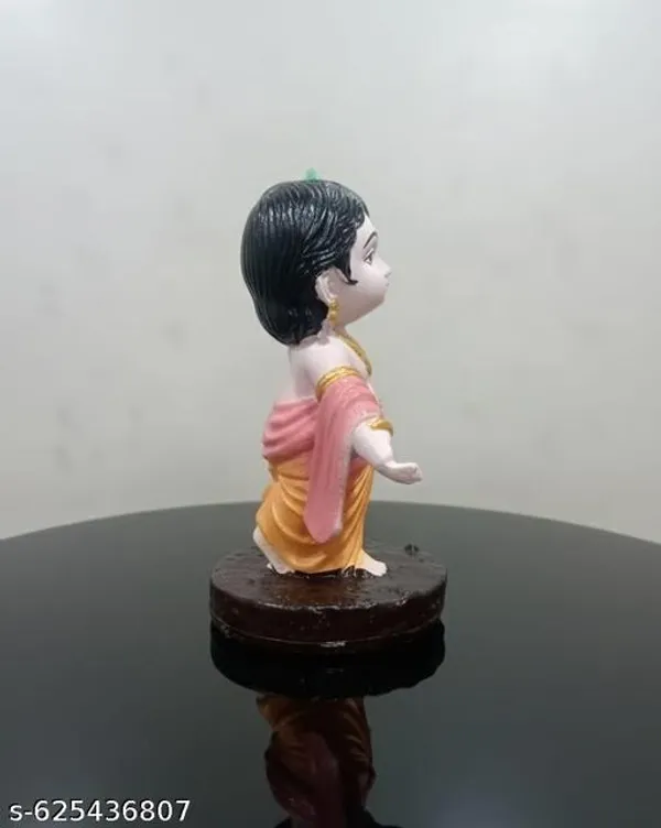 Orange_Premium_Resin_Dashboard_Figurine_Baby_Krishna_|_13_Cm