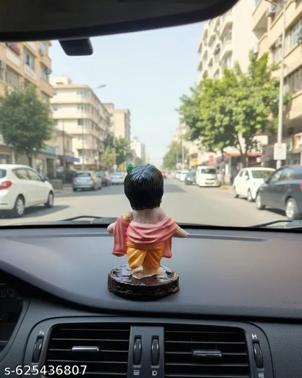 Orange_Premium_Resin_Dashboard_Figurine_Baby_Krishna_|_13_Cm