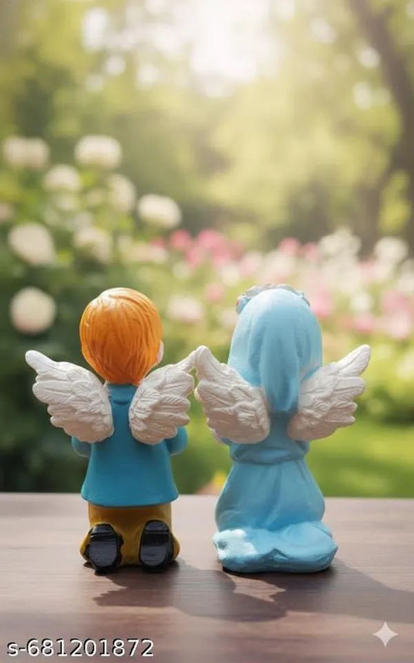 Multicolor_Premium_Resin_Owl_And_Praying_Boy_Girl_Couple_Showpiece_|_13_Cm_|_Pack_Of_2