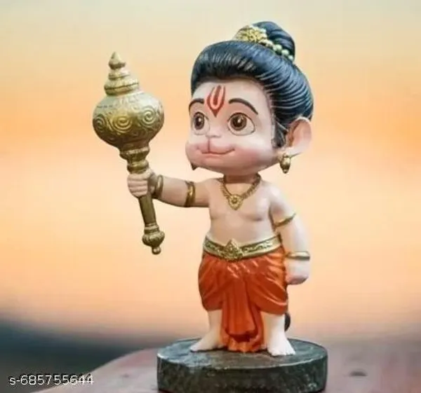 Orange_Premium_Resin_Bal_Hanuman_Idol_For_Car_Dashboard_|_13_Cm