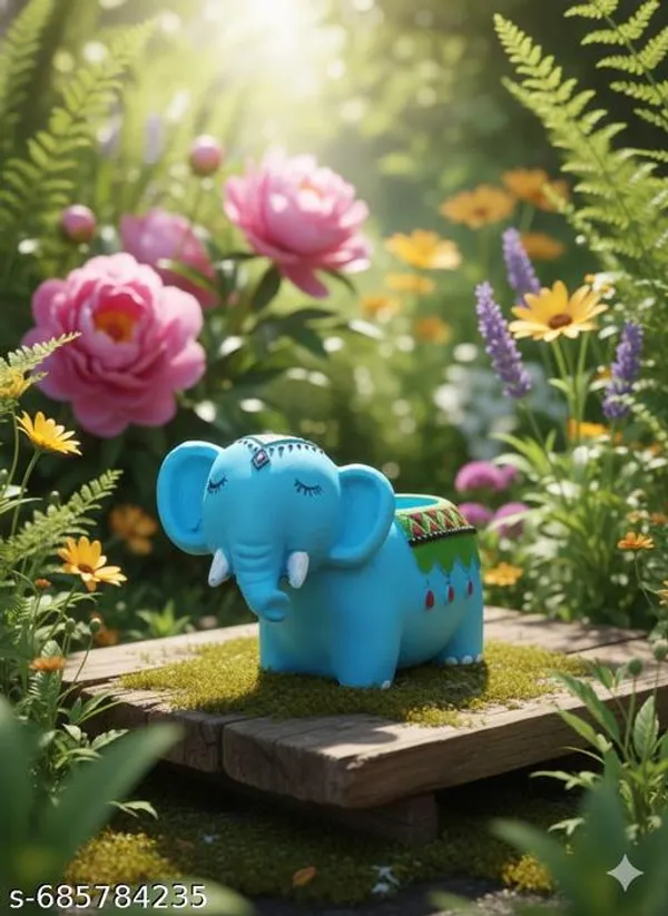 Blue_Premium_Resin_Elephant_Planter_Pot_For_Indoor_Plants_|_13_Cm