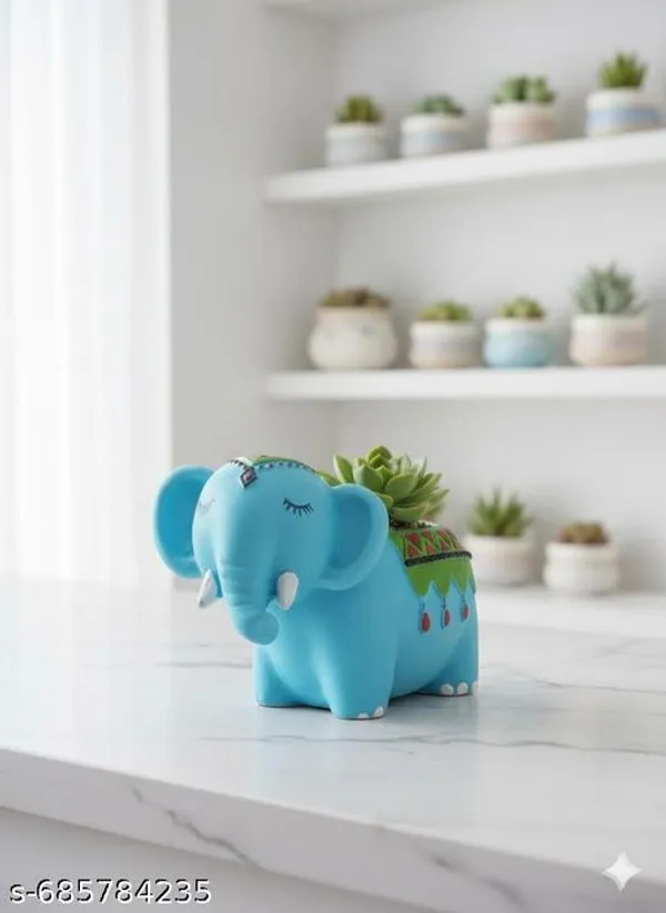 Blue_Premium_Resin_Elephant_Planter_Pot_For_Indoor_Plants_|_13_Cm