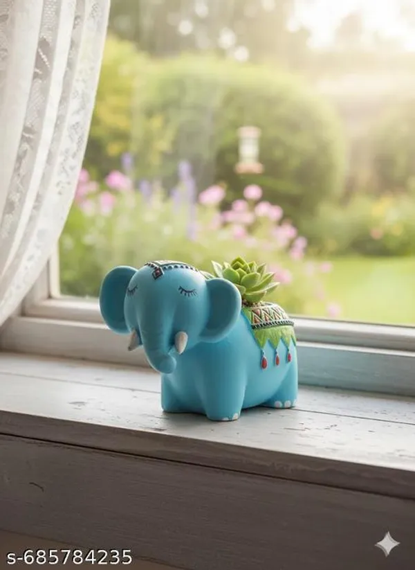 Blue_Premium_Resin_Elephant_Planter_Pot_For_Indoor_Plants_|_13_Cm
