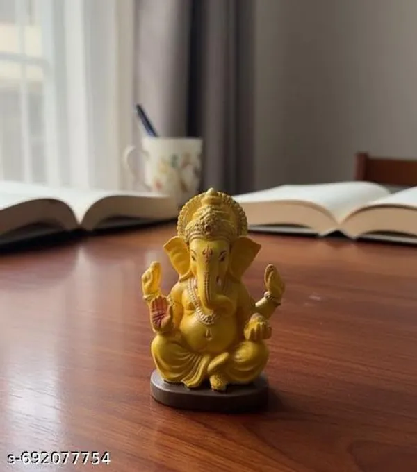 Yellow_Premium_Resin_Small_Ganpati_Idol_For_Study_Table_|_13_Cm