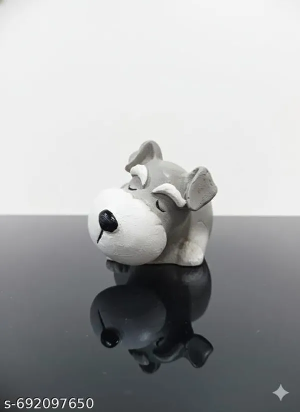 White_Premium_Resin_Cute_Dog_Shape_Pen_Stand_For_Study_Table_|_13_Cm