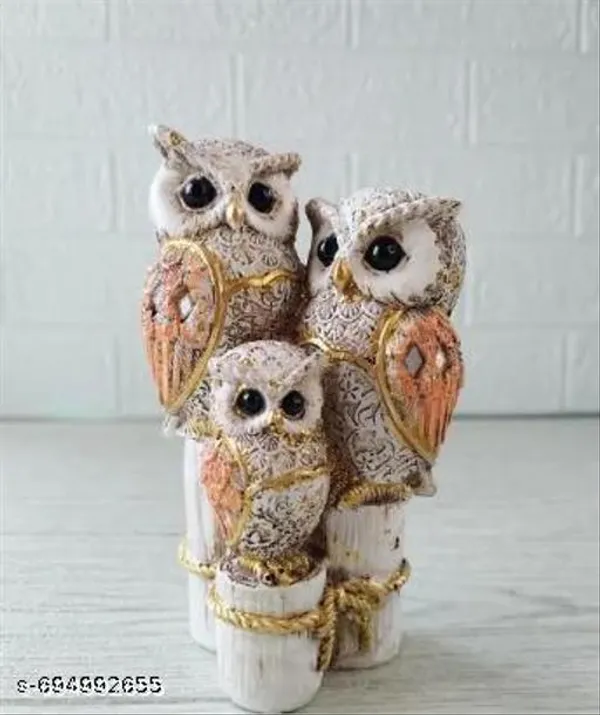 Light_Orange_Premium_Resin_Owl_Family_Showpiece_For_Home_Decor__|_Set_Of_3_|_13_Cm