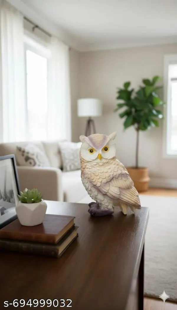 Multicolor_Premium_Resin_Owl_And_Praying_Boy_Girl_Couple_Showpiece_|_13_Cm_|_Pack_Of_2