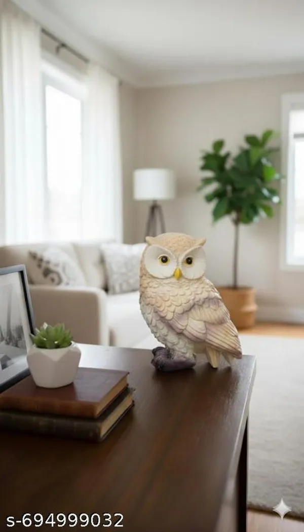 Multicolor_Premium_Resin_Owl_And_Praying_Boy_Girl_Couple_Showpiece_|_13_Cm_|_Pack_Of_2