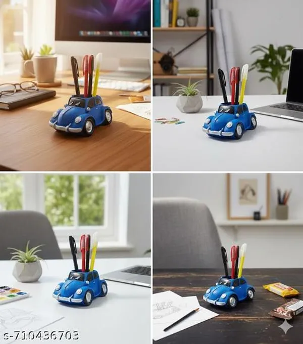 Blue_Premium_Resin_Car_Shape_Pen_Holder_For_Desk_|_13_Cm