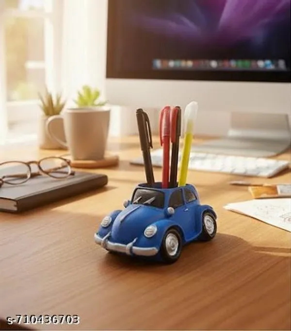 Blue_Premium_Resin_Car_Shape_Pen_Holder_For_Desk_|_13_Cm